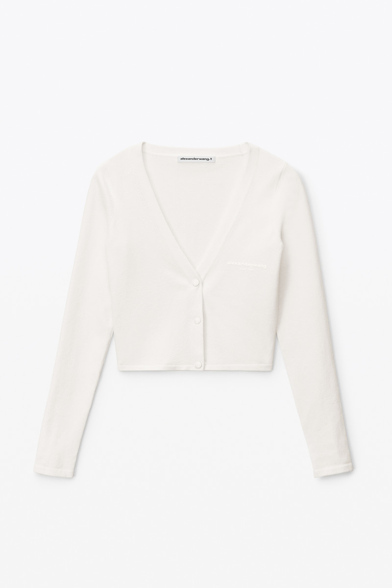 CARDIGAN IN STRETCH VISCOSE KNIT 1