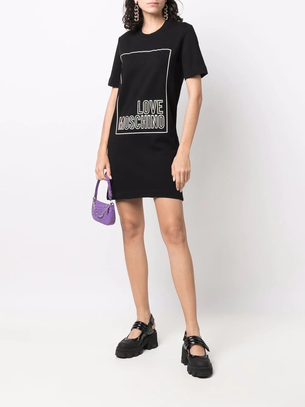 logo-print T-shirt dress - 2