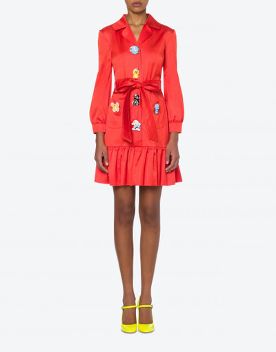 Moschino TOY BUTTONS STRETCH SATIN DRESS outlook