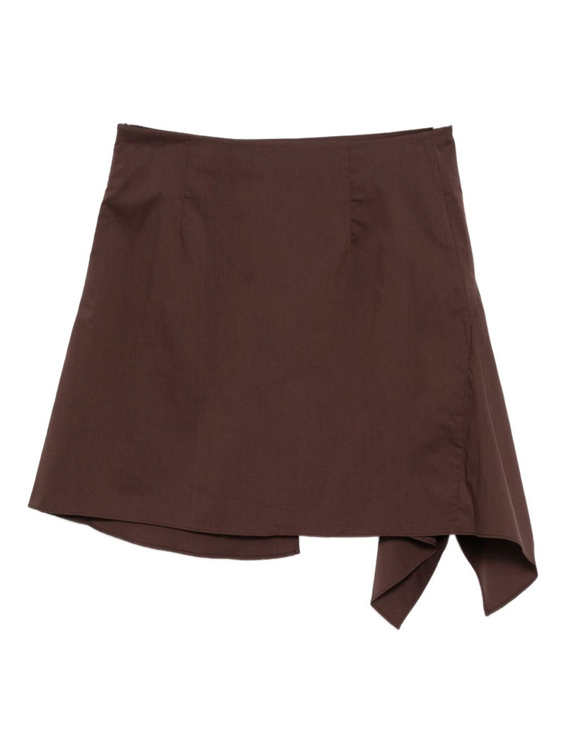 LOW CLASSIC unbalance drape mini skirt outlook