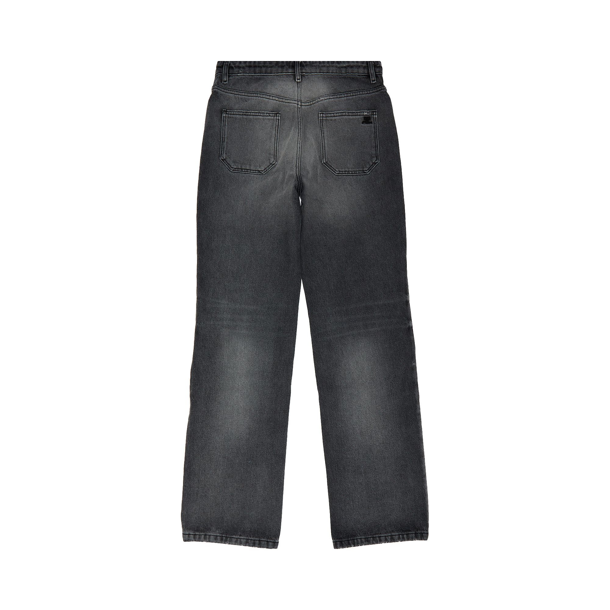Courrèges Relaxed Denim Straight Pants 'Stonewashed Grey' - 2