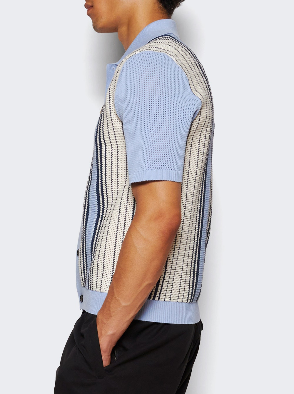 Script Stripe Shirt Ashley Blue - 3