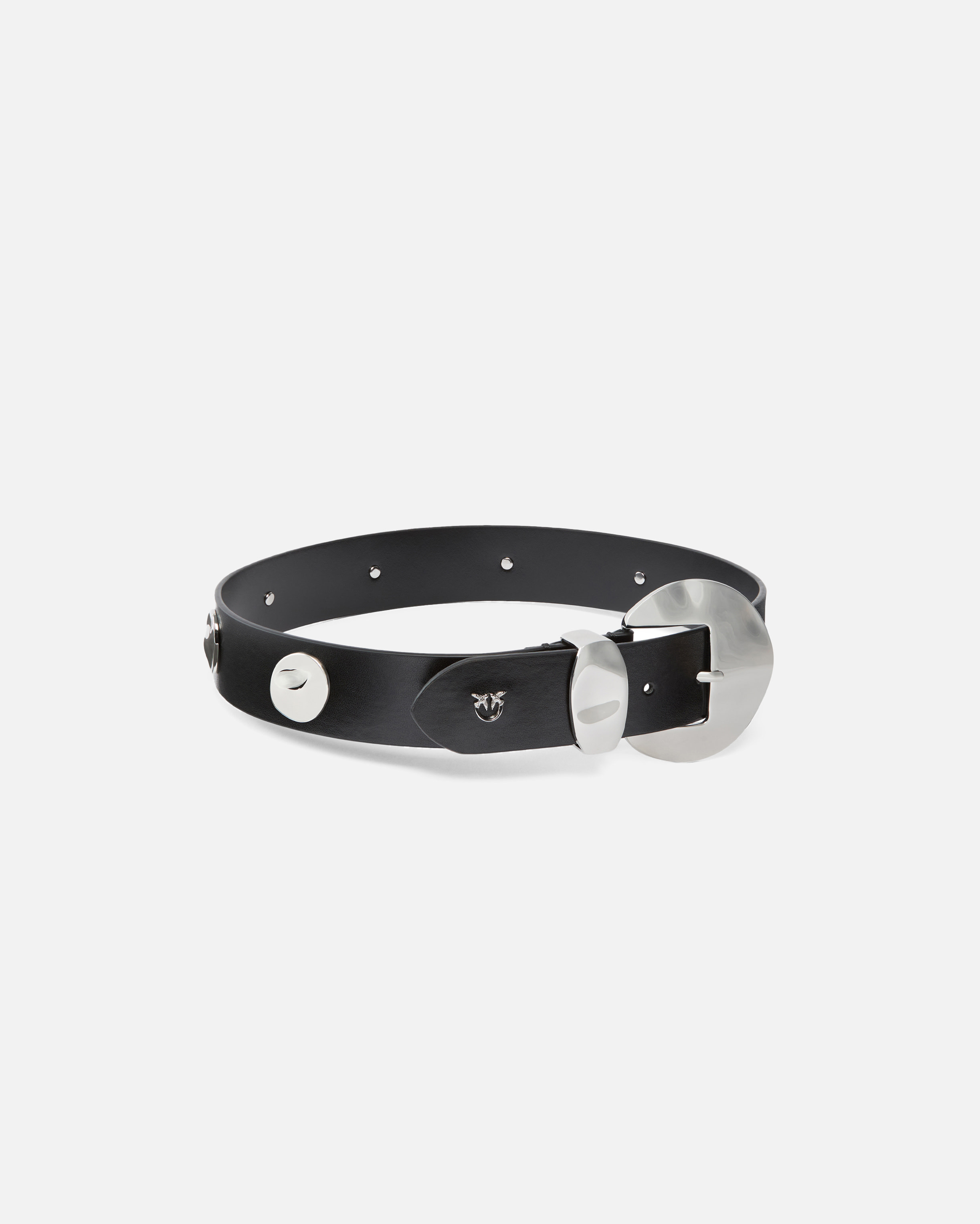 4-CM BELT WITH STUDS AND LOVE BIRDS LOGO - 2