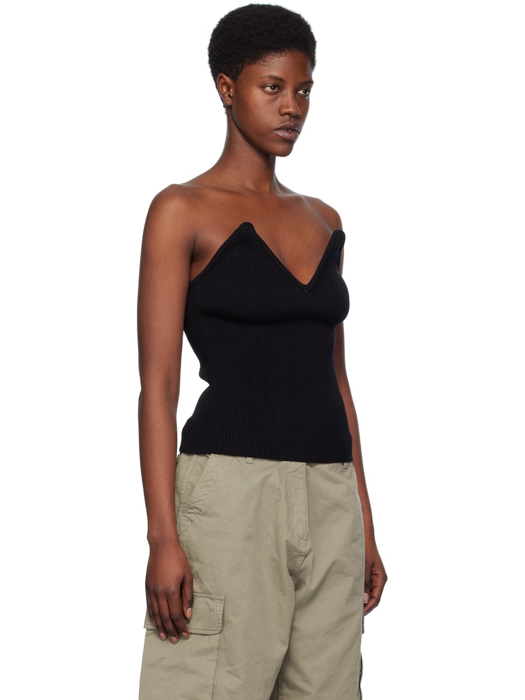 Black V-Neck Camisole - 2