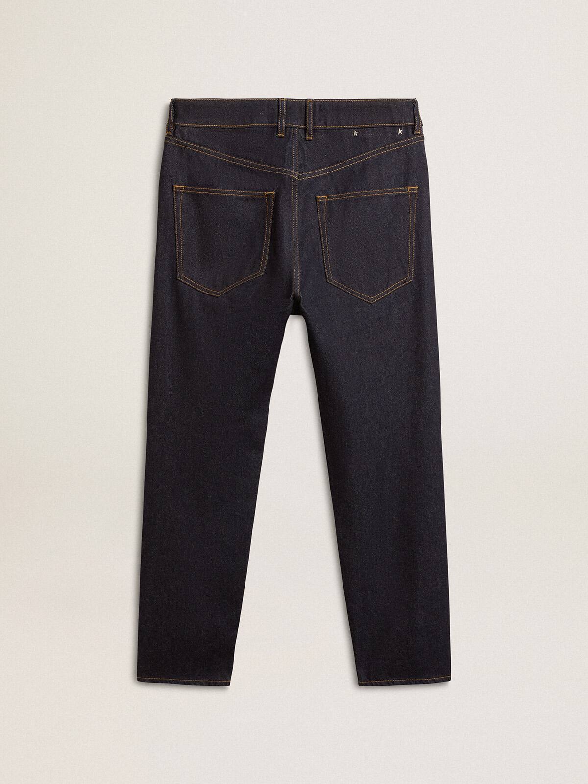 Men’s dark blue jeans in one-wash denim - 6