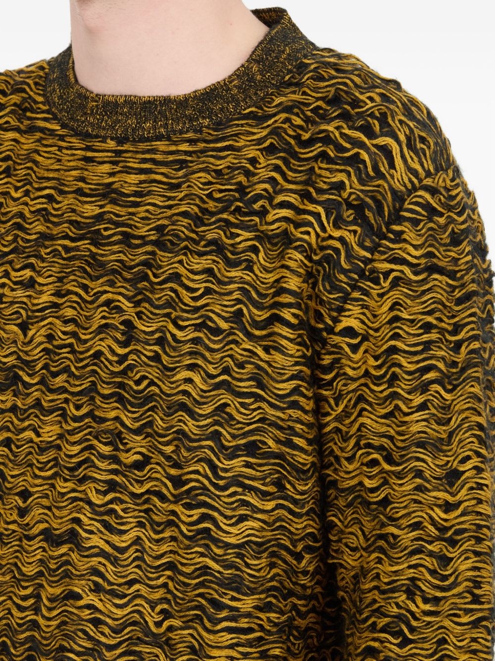 textured crew-neck sweater - 6