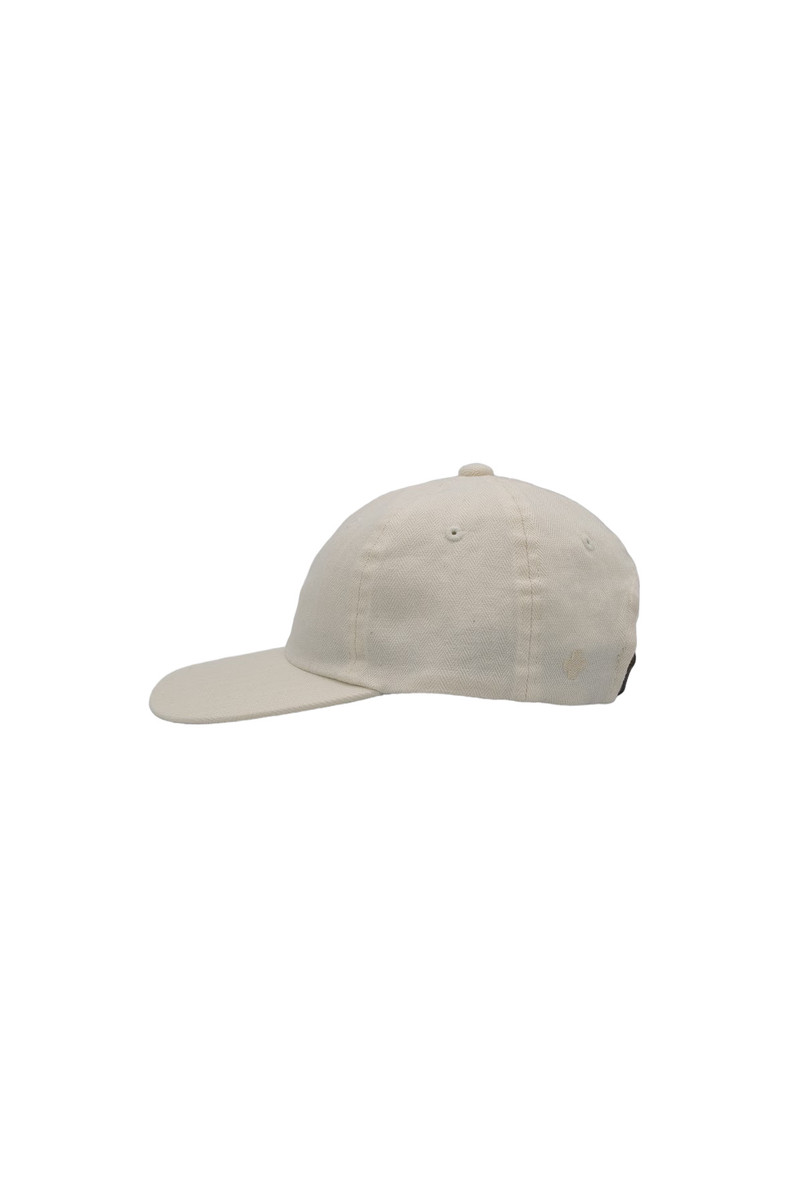 6 Panel Herringbone Cap - Ivory 3