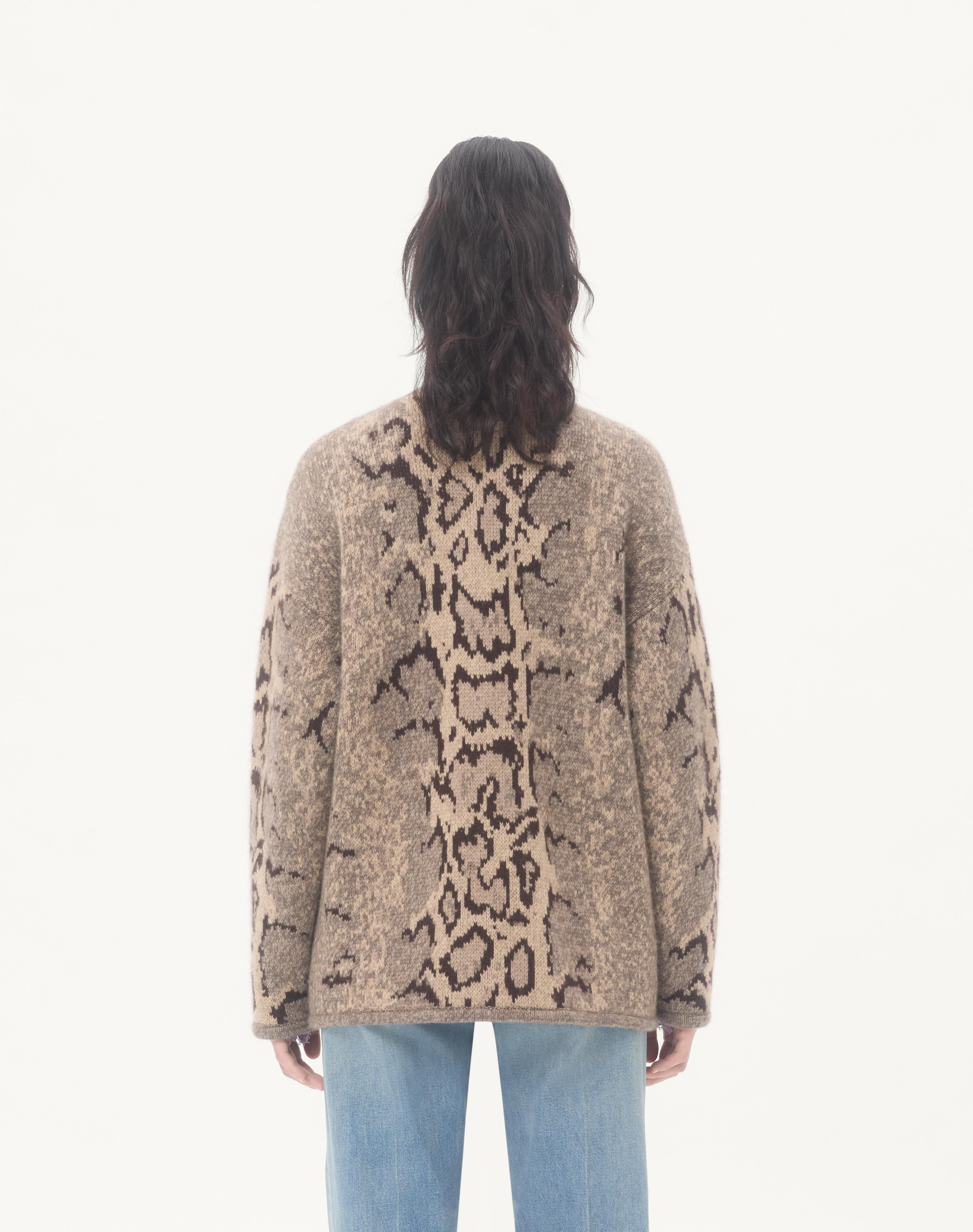 CASHMERE ANIMAL PRINT CARDIGAN - 6