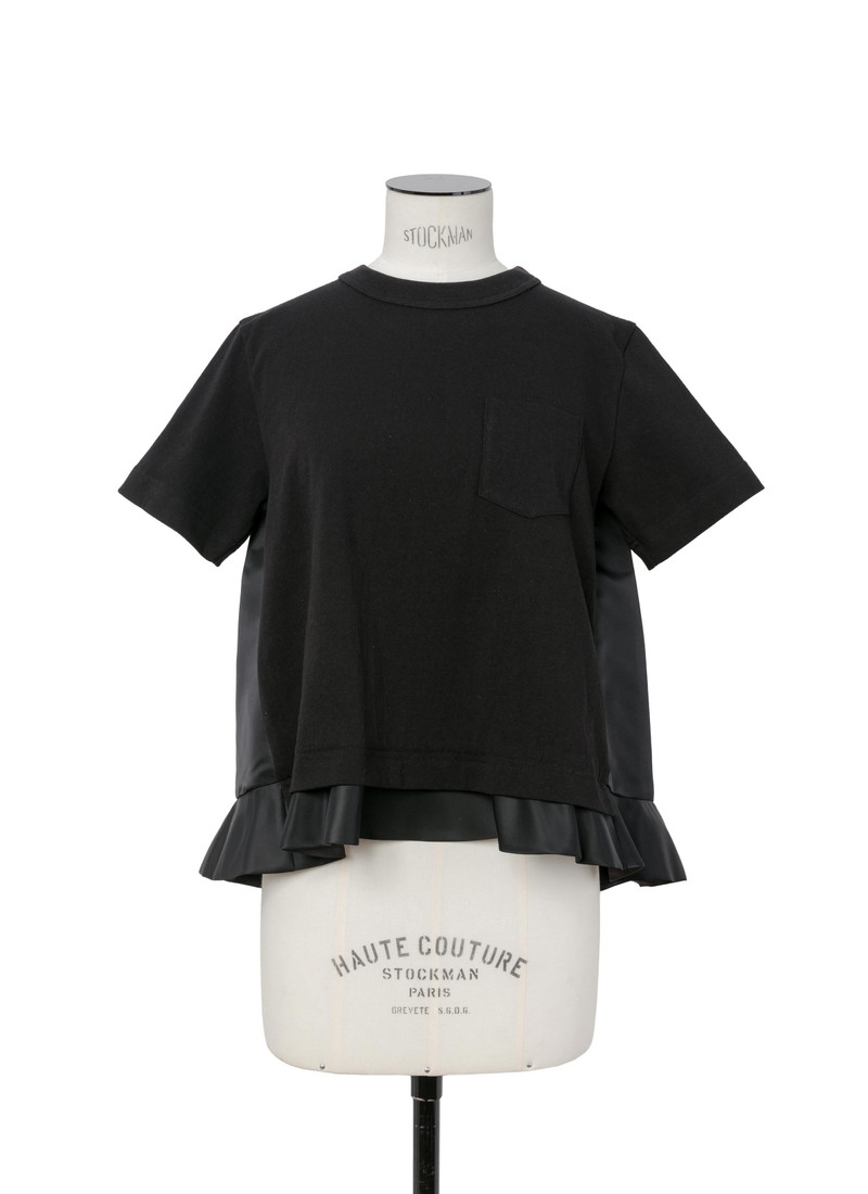 sacai Nylon Twill x Cotton Jersey T-Shirt outlook