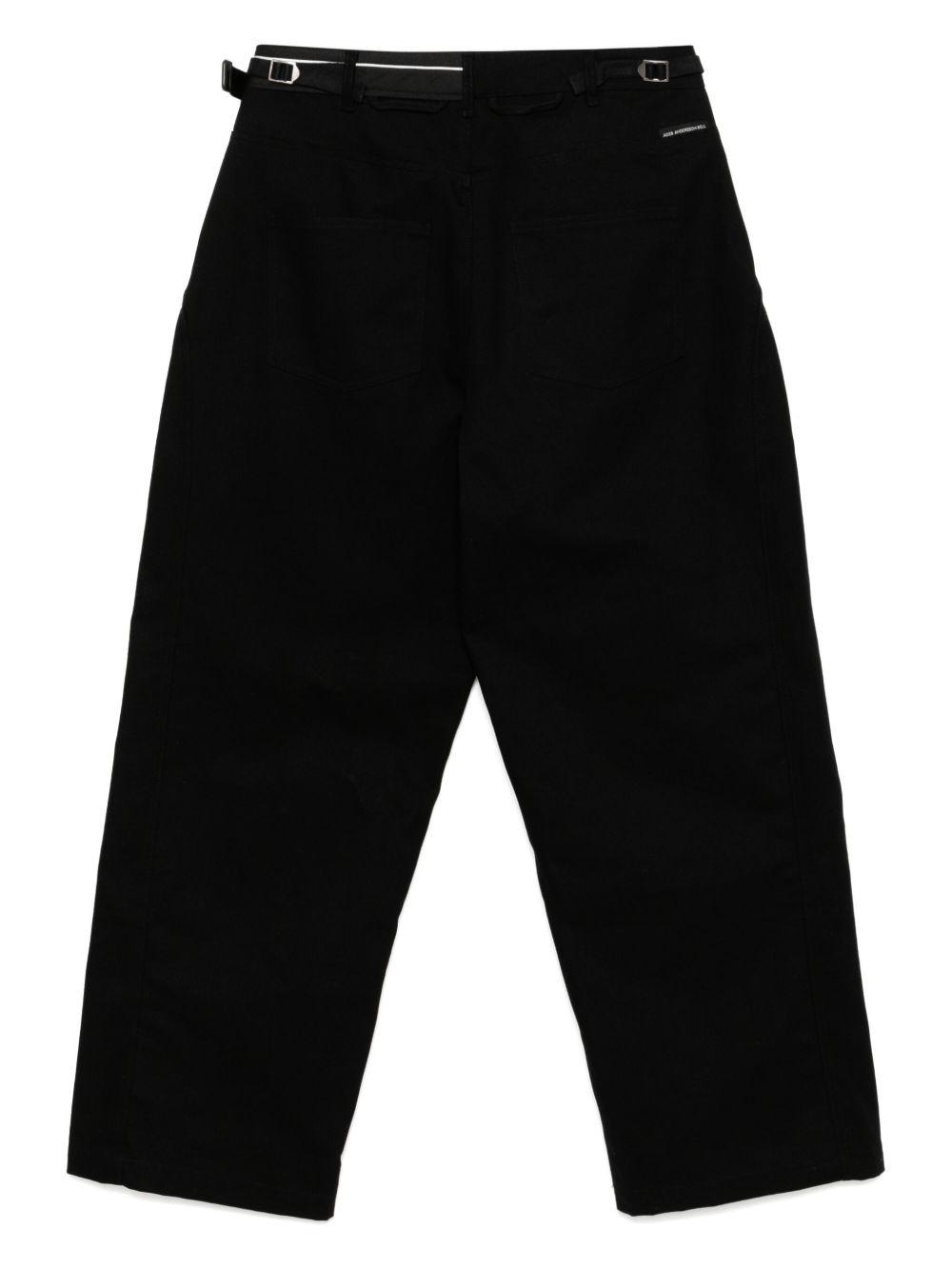 cross-over wide jeans - 2