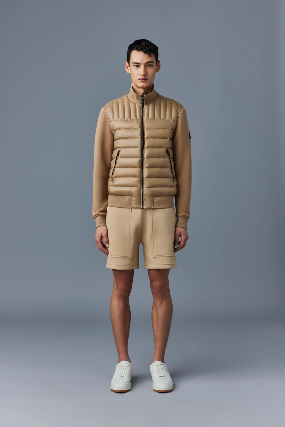 COLLIN Mixed media bomber jacket - 2