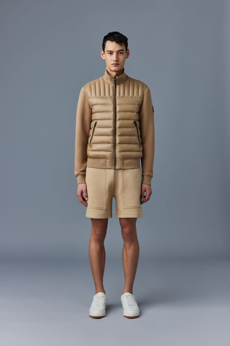 MACKAGE COLLIN Mixed media bomber jacket outlook