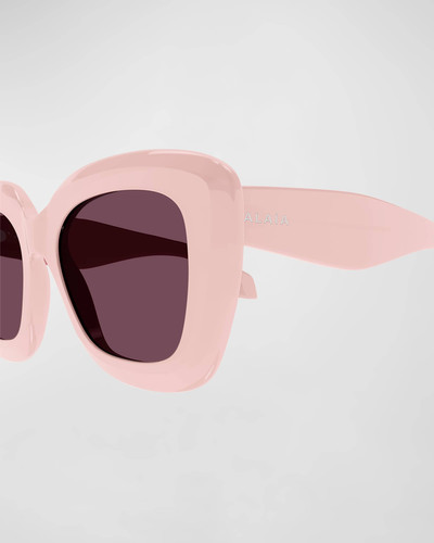 Alaïa Logo Acetate Butterfly Sunglasses outlook