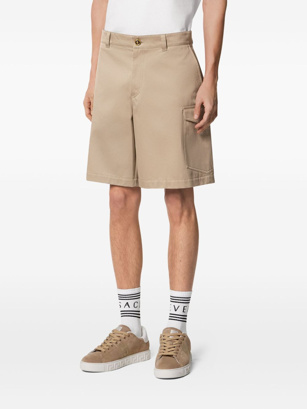 Gabardine cargo shorts - 3