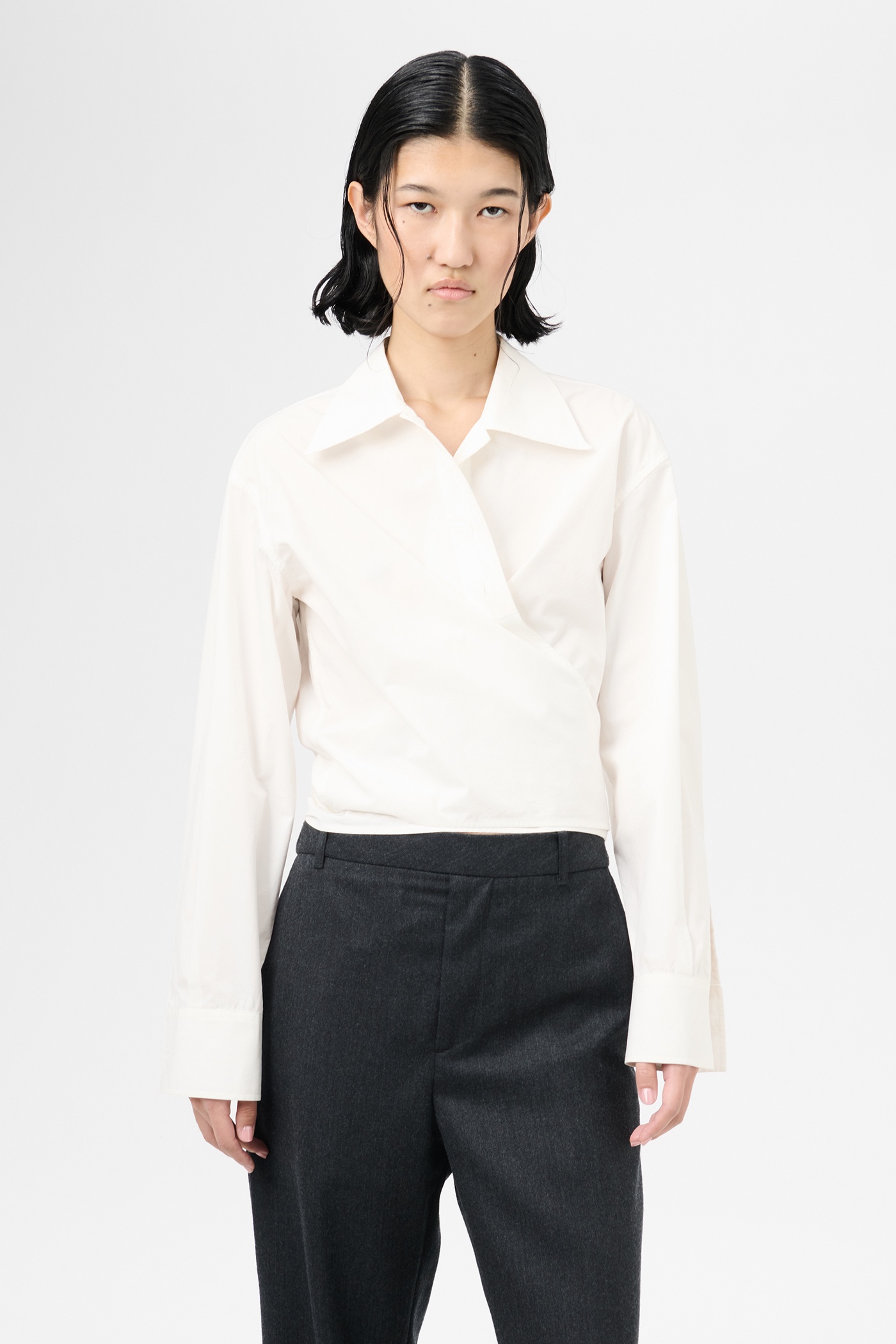 Nannas Shirt White Organic Poplin - 3