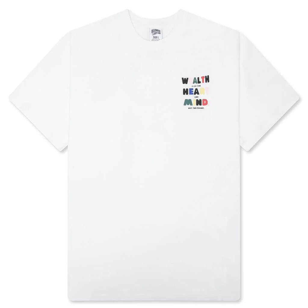 WEALTH CURVE S/S TEE - WHITE - 1