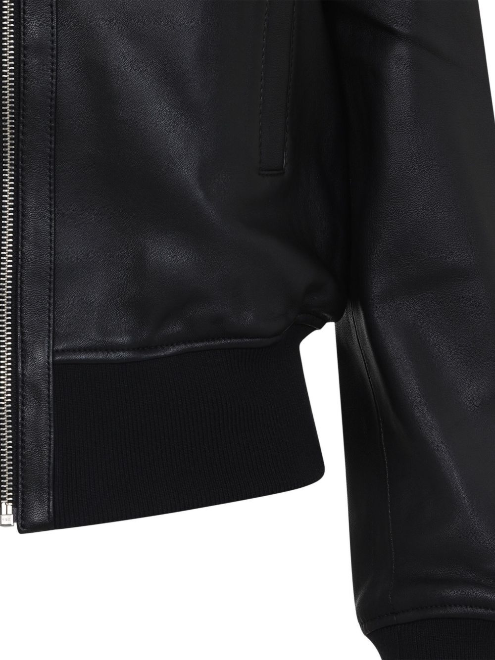 zip-front ribbed-cuff jacket - 4