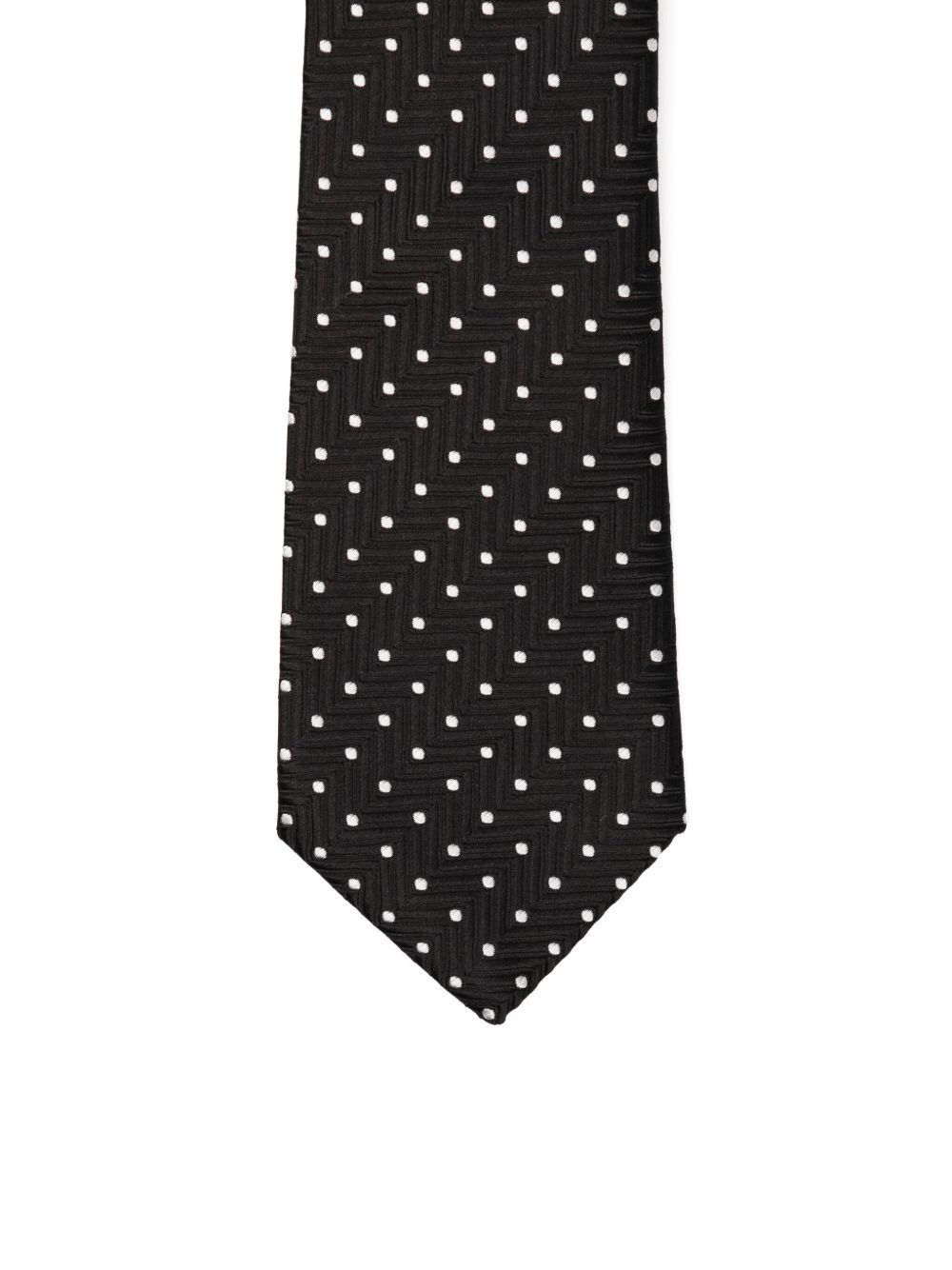 dot-print silk tie - 3