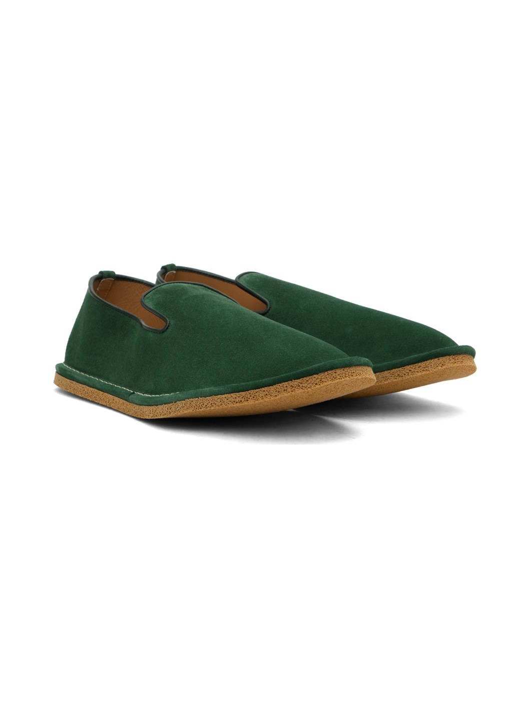 Green Slip-On Loafers - 4