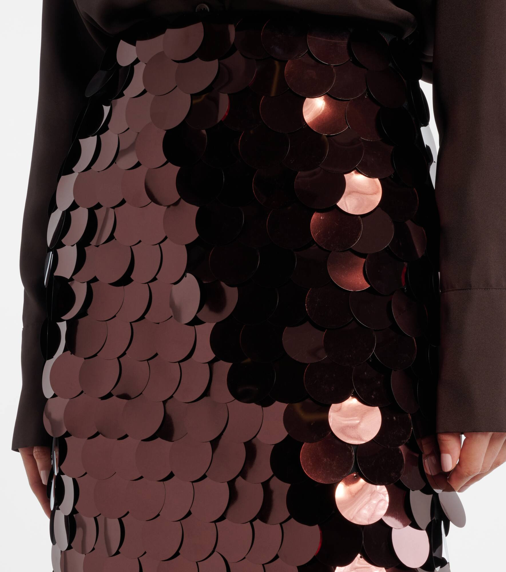 Sequined midi skirt - 4