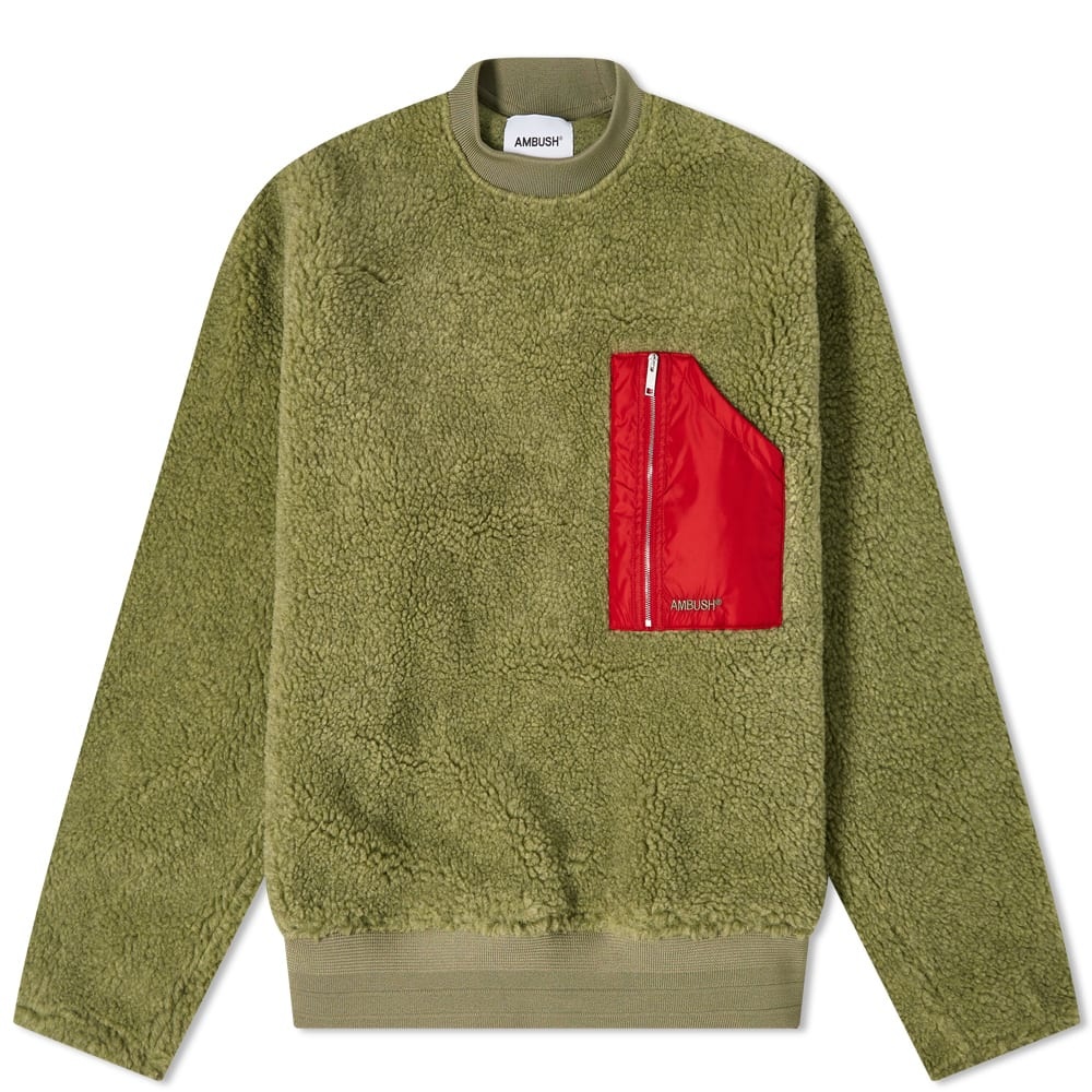 Ambush Pocket Polar Fleece Crew Sweat - 1