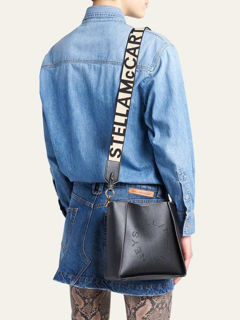 Stella McCartney Mini Logo Grain Vegan Leather Crossbody Bag outlook