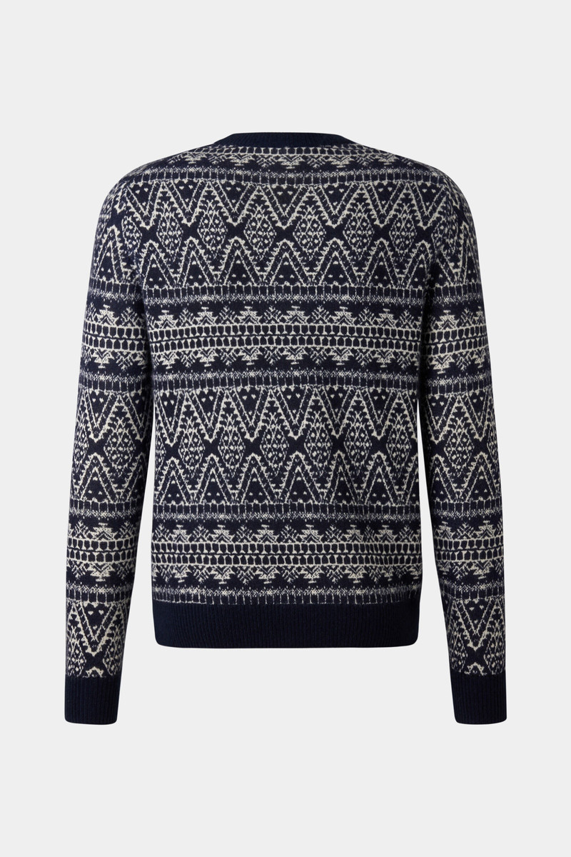 BOGNER Draco Sweater in Navy blue/Off-white outlook