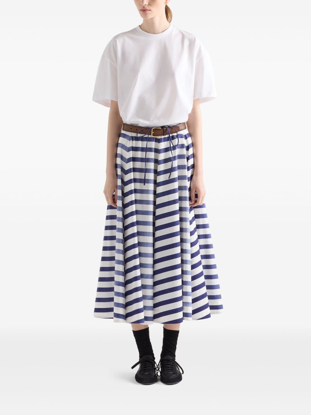 striped full skirt - 2
