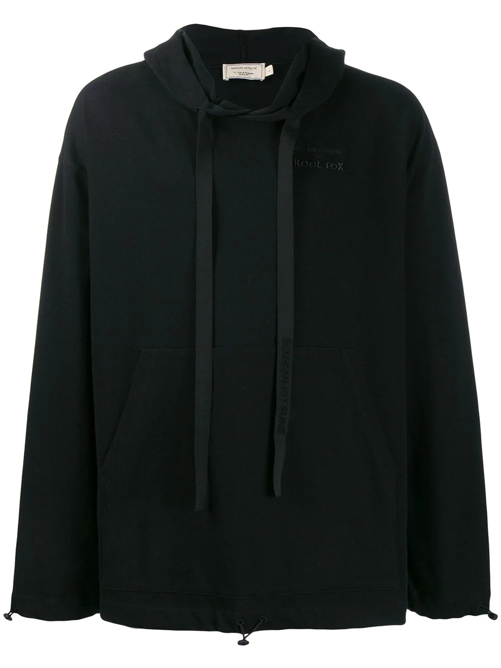 embroidered logo hoodie - 1