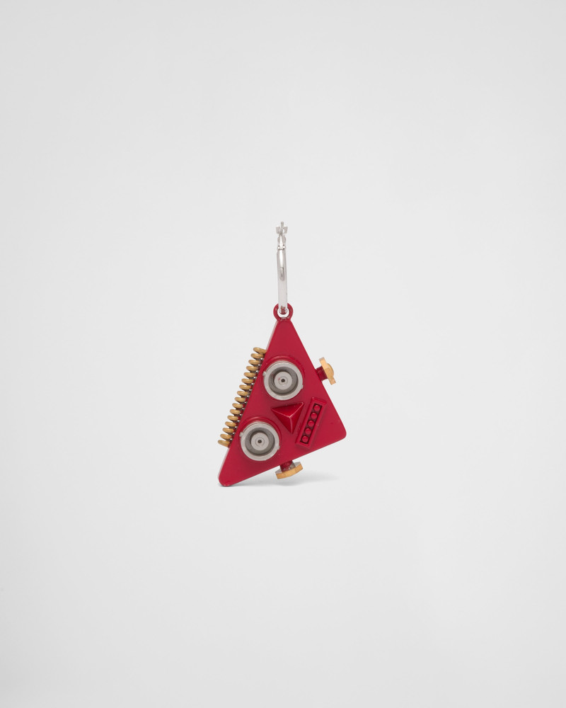 Left earring with Robot Jewels pendant 1