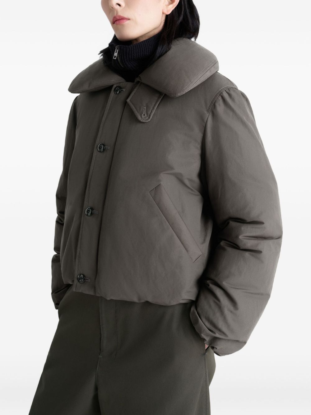 bubble-collar puffer jacket - 4