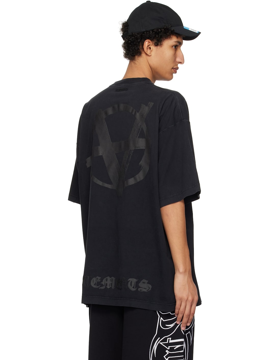 Black Double Anarchy Oversized T-shirt - 3