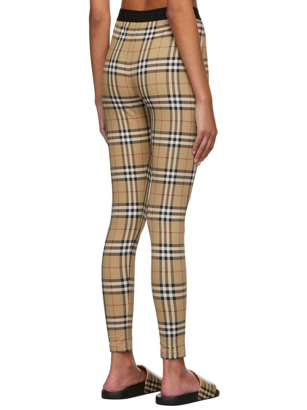 Beige Vintage Check Belvoir Leggings - 3