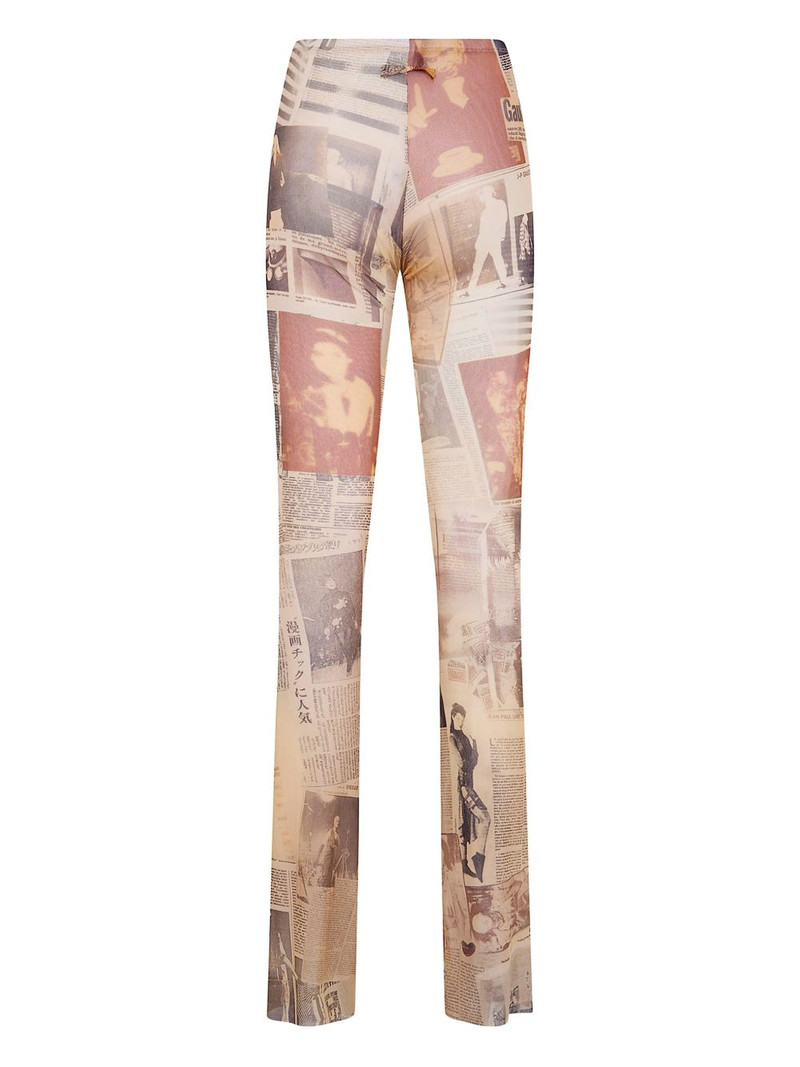 Jean Paul Gaultier newspaper-print leggings outlook