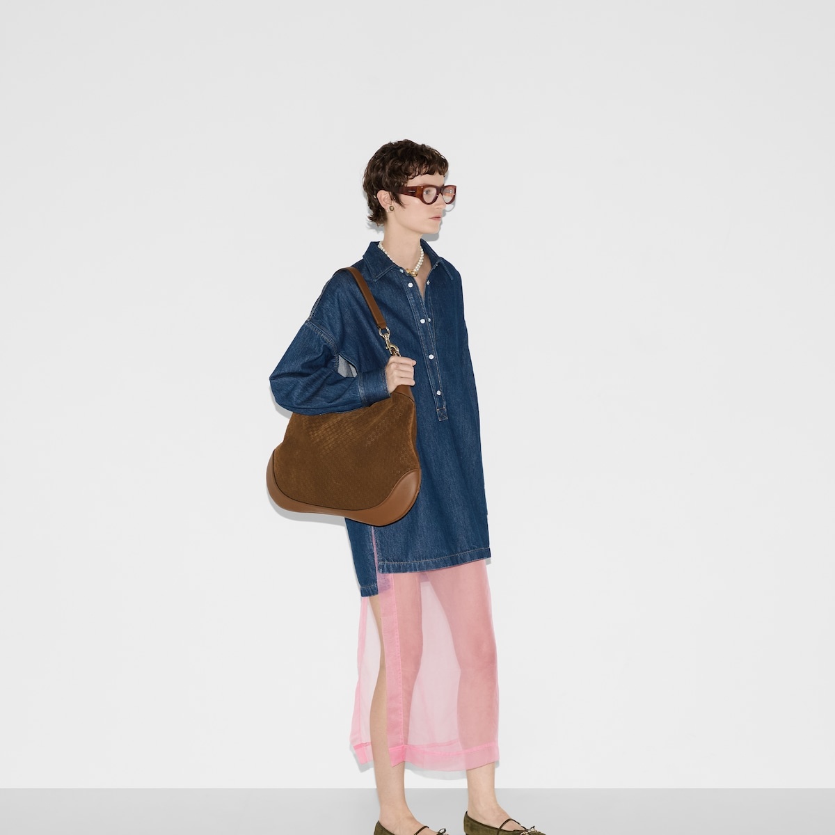 Embroidered denim shirt - 6