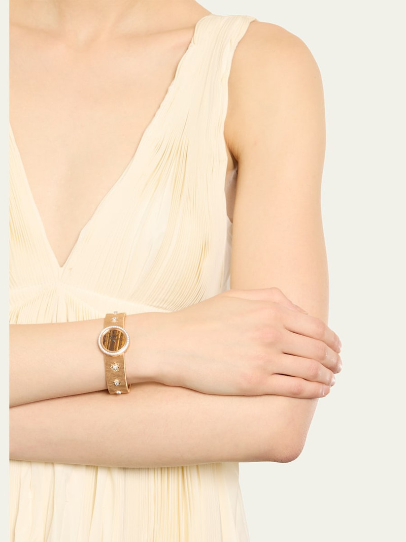 Buccellati Macri 18K Pink Gold Diamond and Tiger's Eye Watch outlook