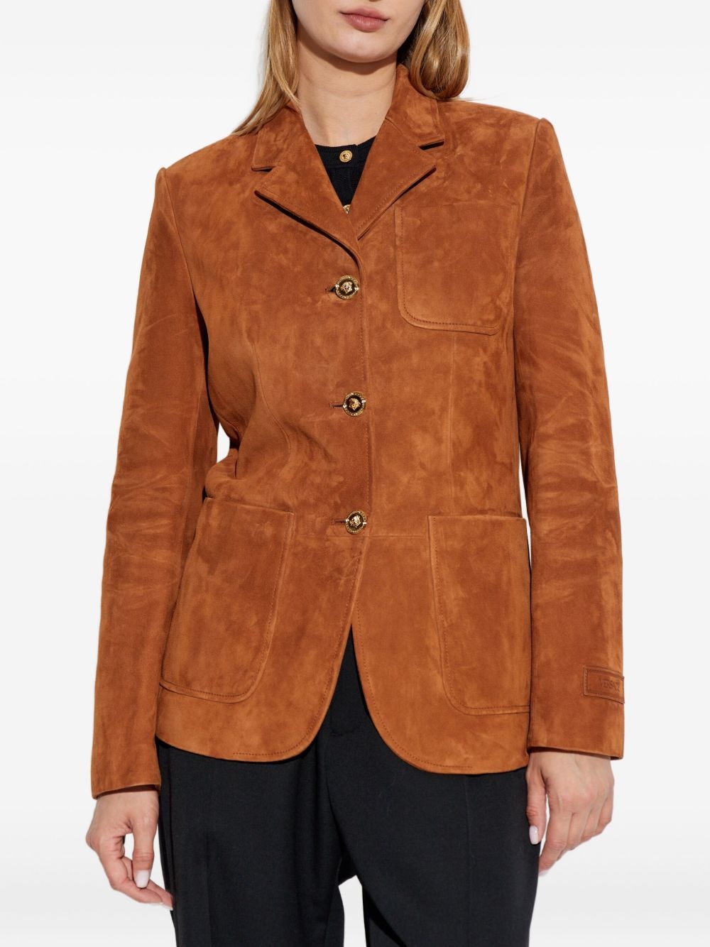 suede blazer - 3