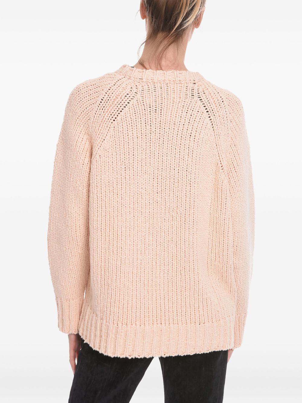 asymmetrical-collar sweater - 3