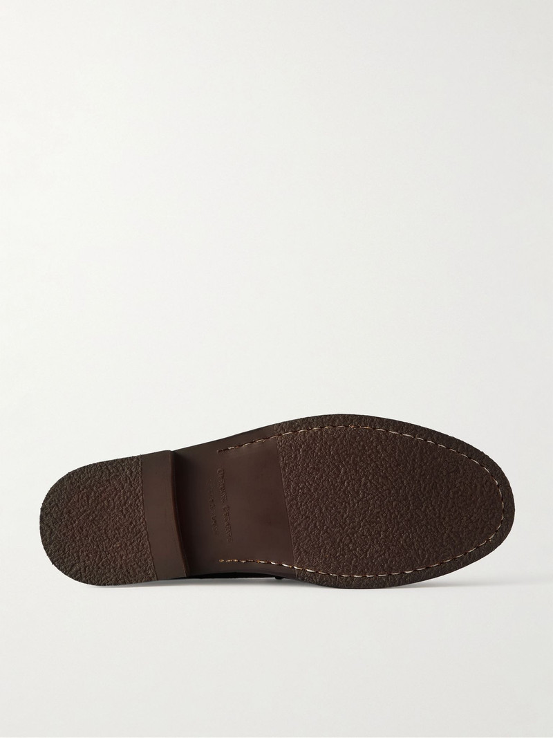 OFFICINE CREATIVE Balfron Flexi 001 Full-Grain Deerskin Penny Loafers Dark brown outlook