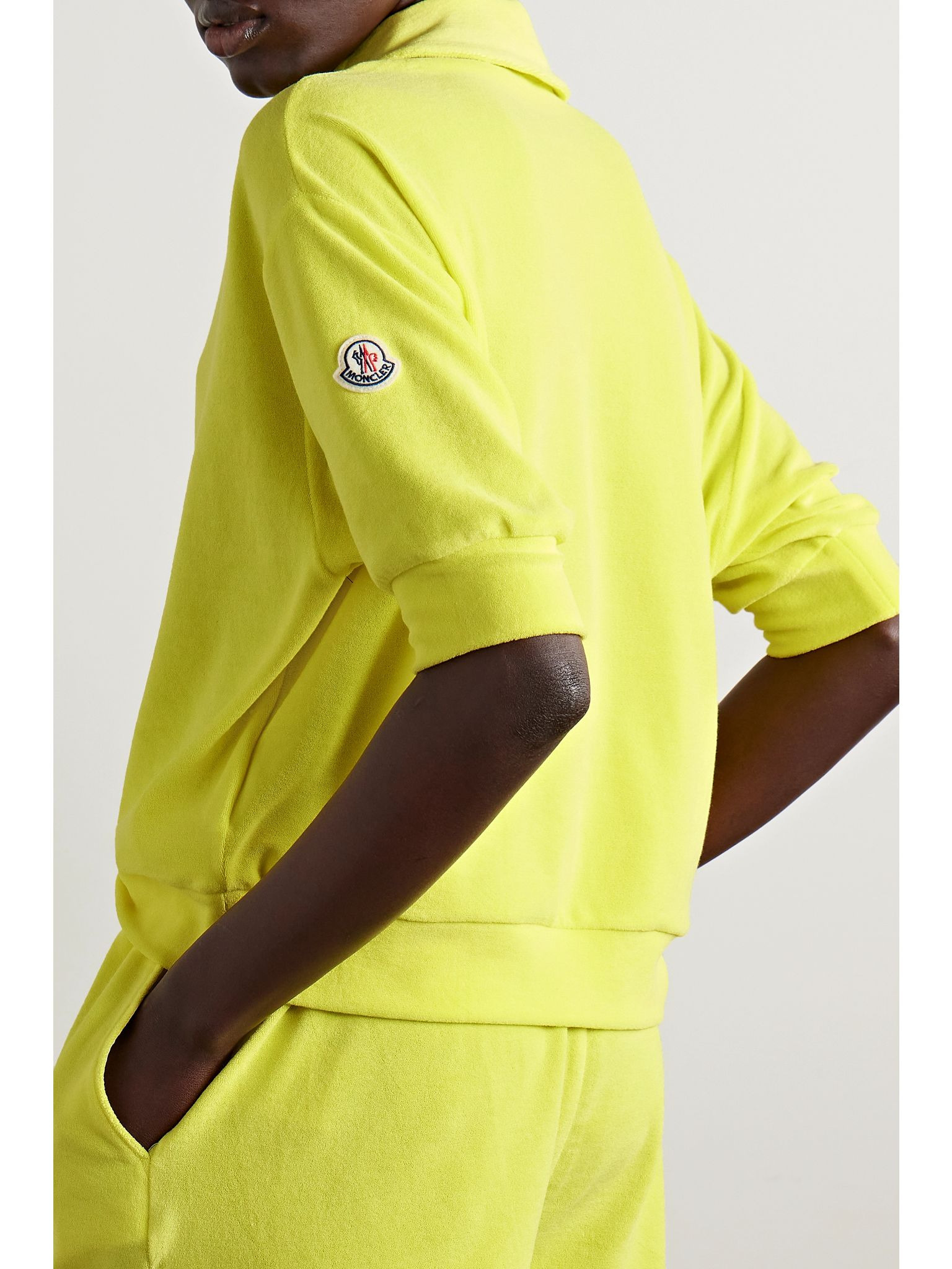 Cotton-blend terry polo shirt Yellow - 3