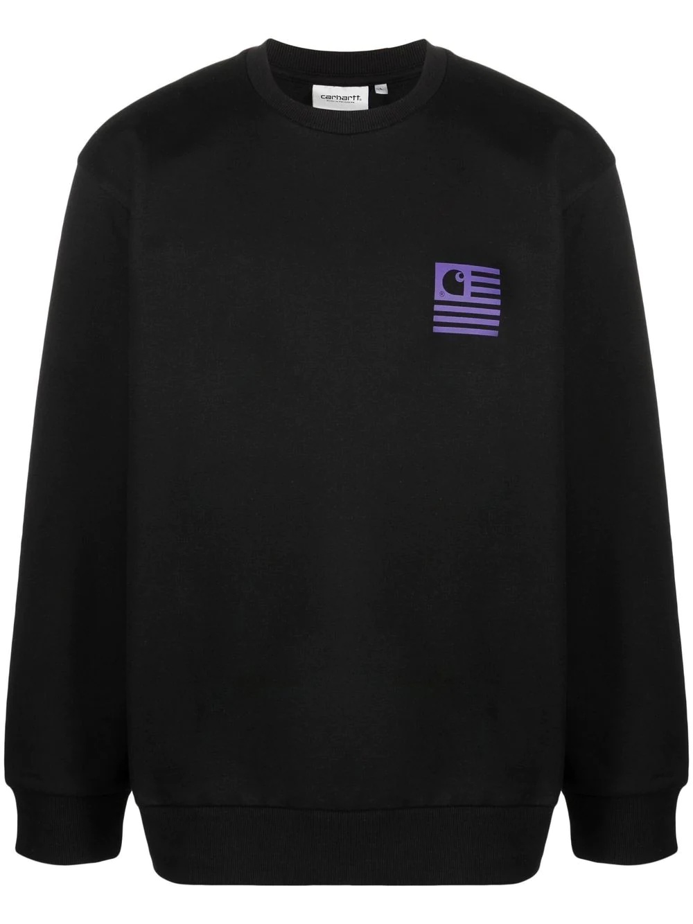 logo-print cotton sweatshirt - 1