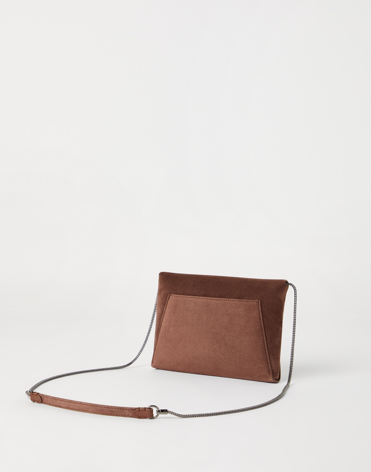 BC Duo pochette in suede with precious chain - 2