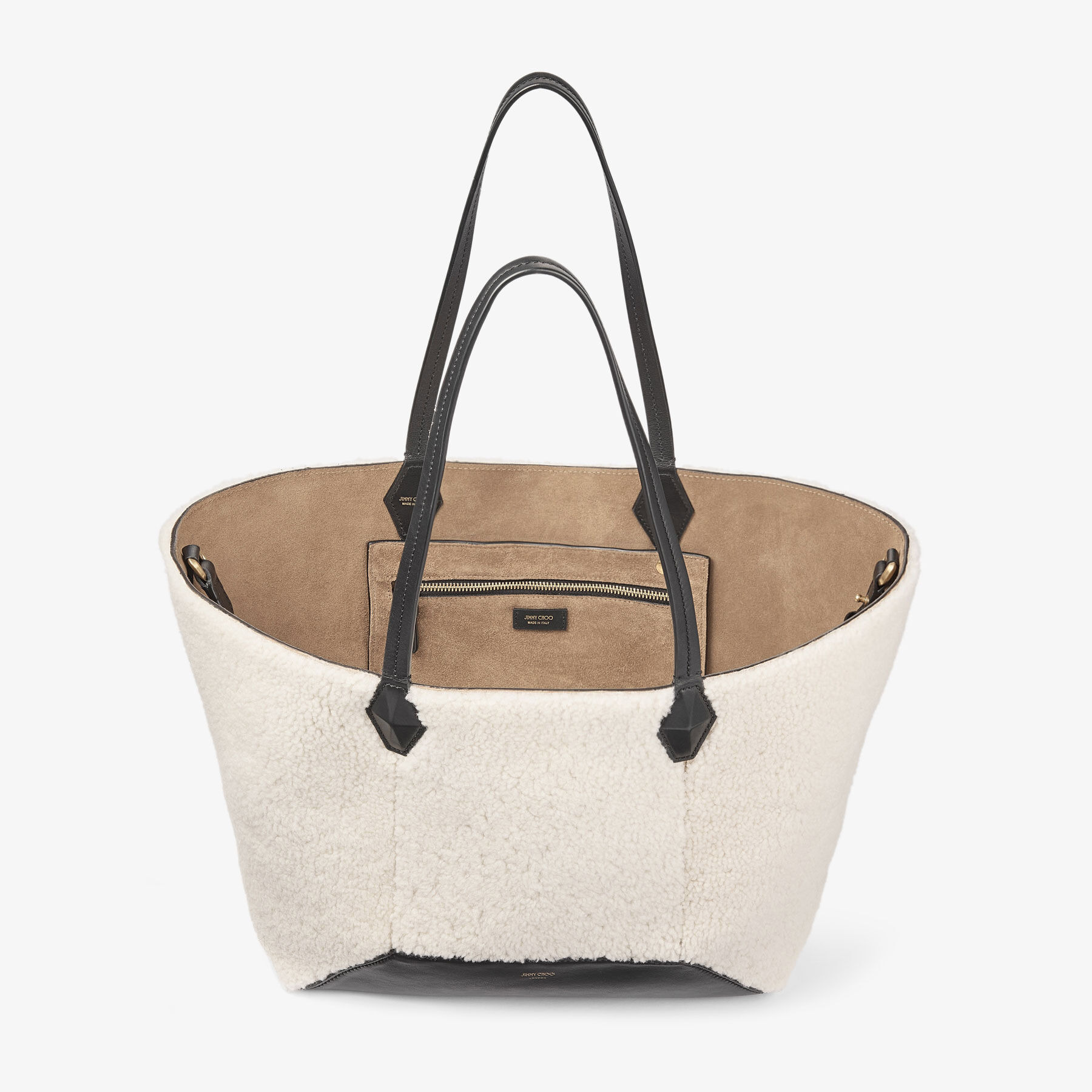 Diamond Tote M
Natural Shearling Tote Bag - 5