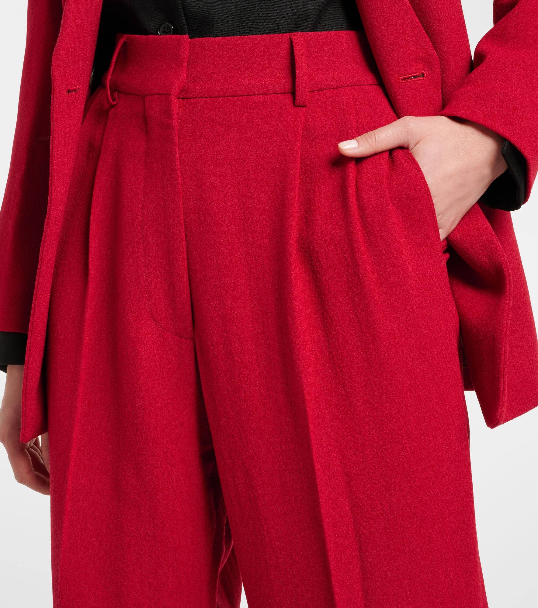 Cool & Easy wool wide-leg pants - 4