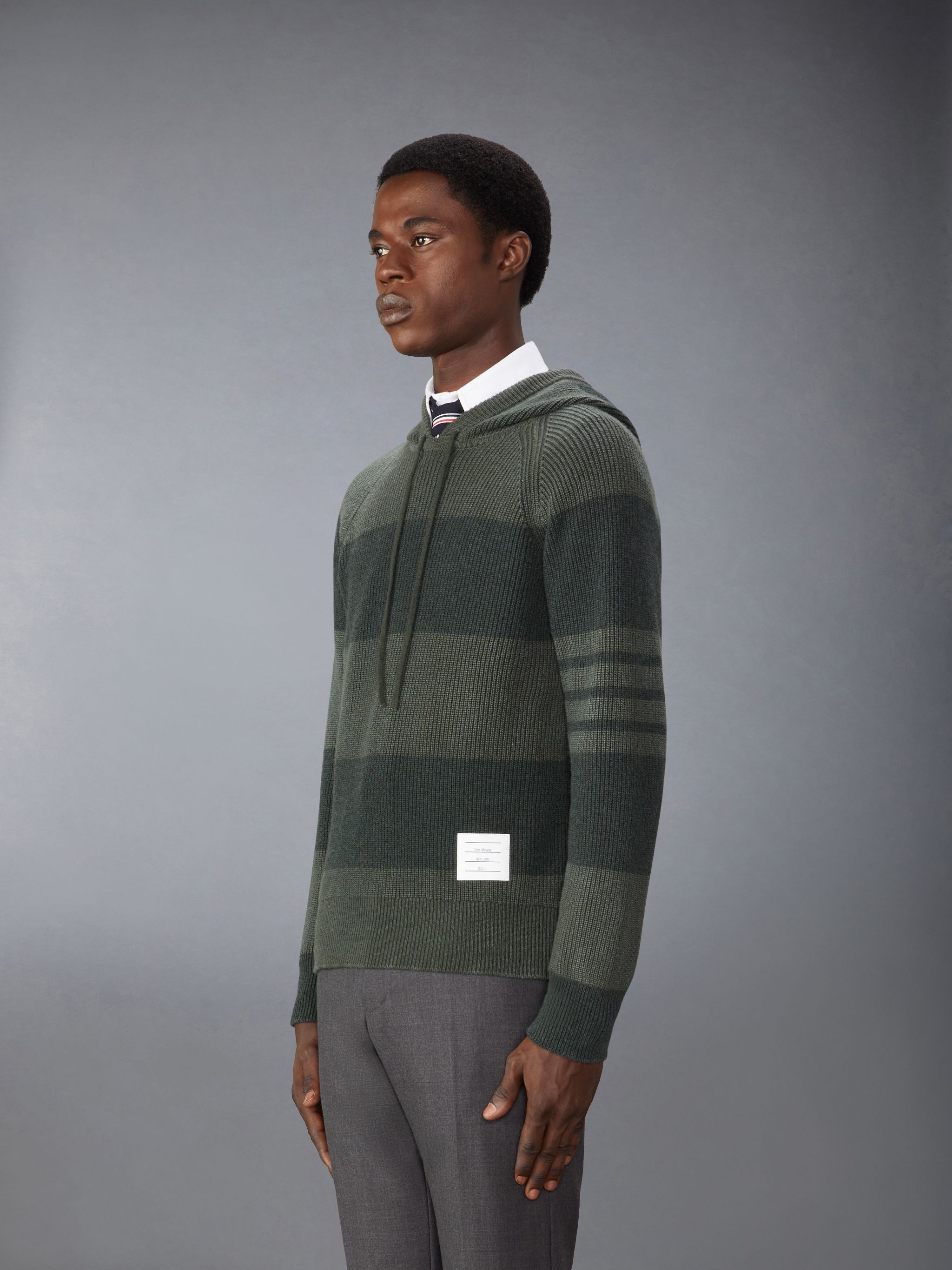Cashmere 4-Bar Rugby Stripe Hoodie - 4