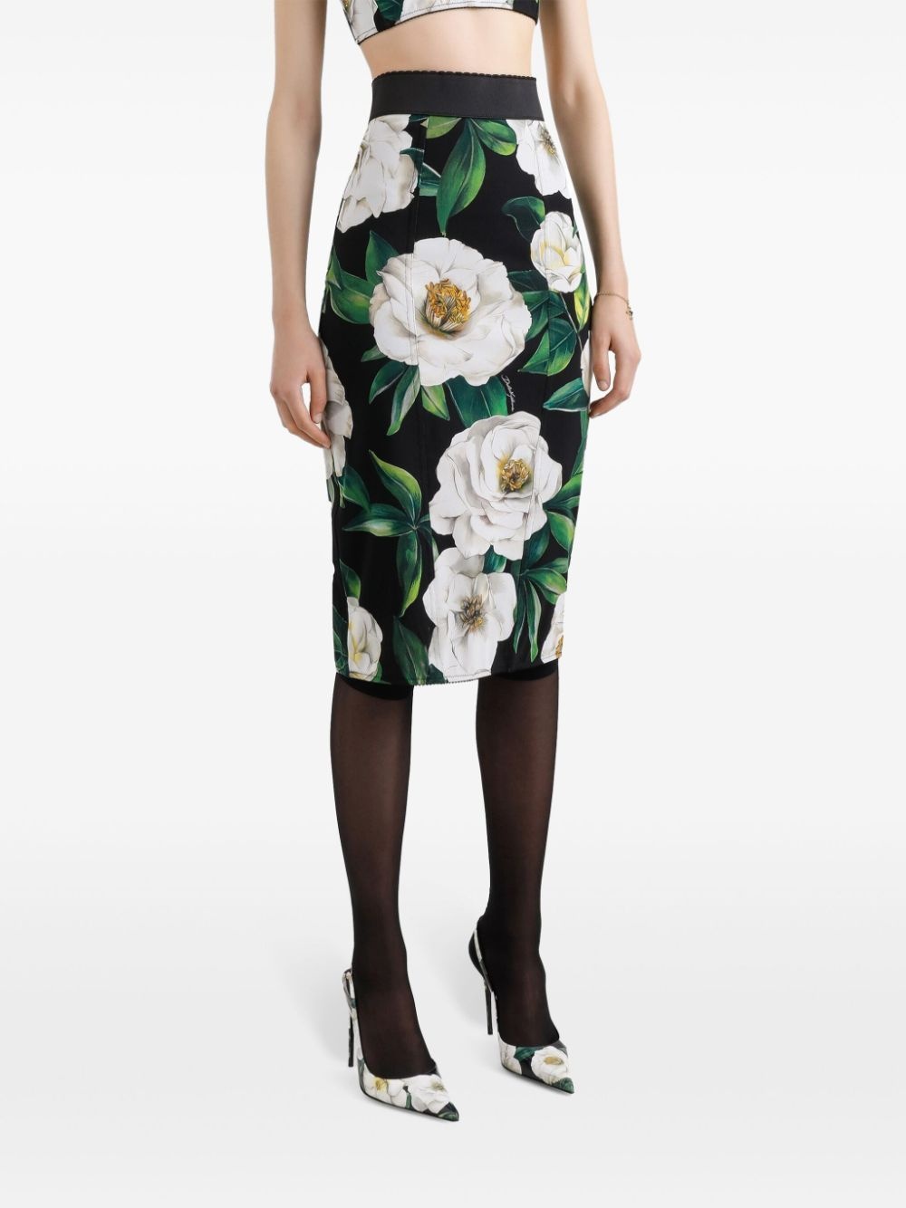 floral-print skirt - 4