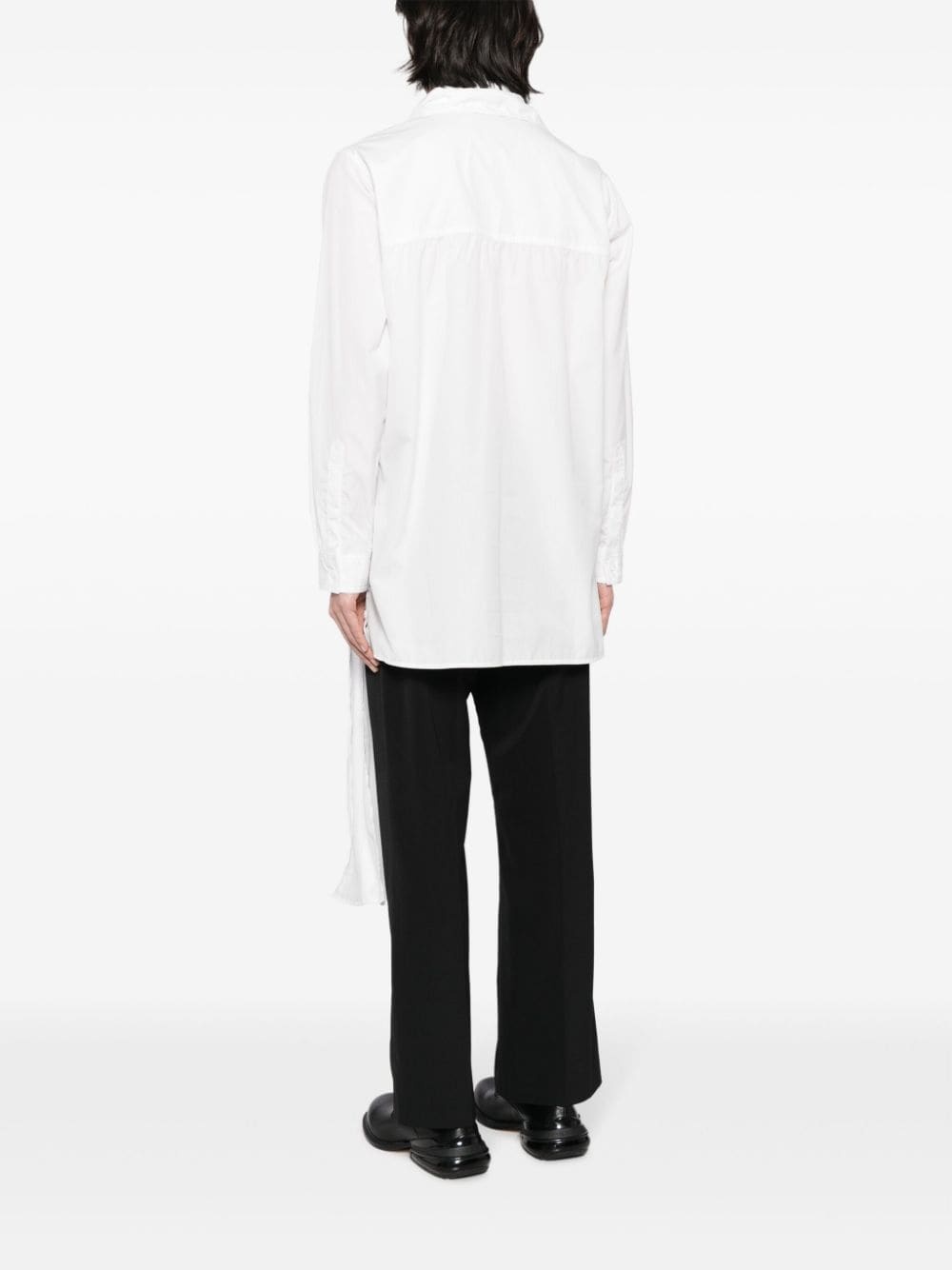 detachable-collar cotton shirt - 4