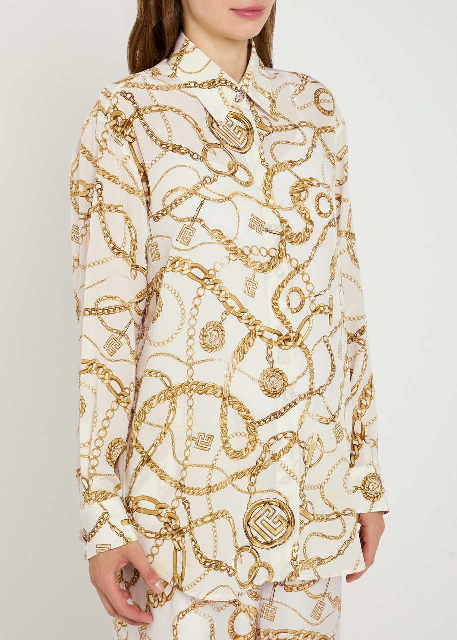 Balmain Printed Silk Shirt - 2