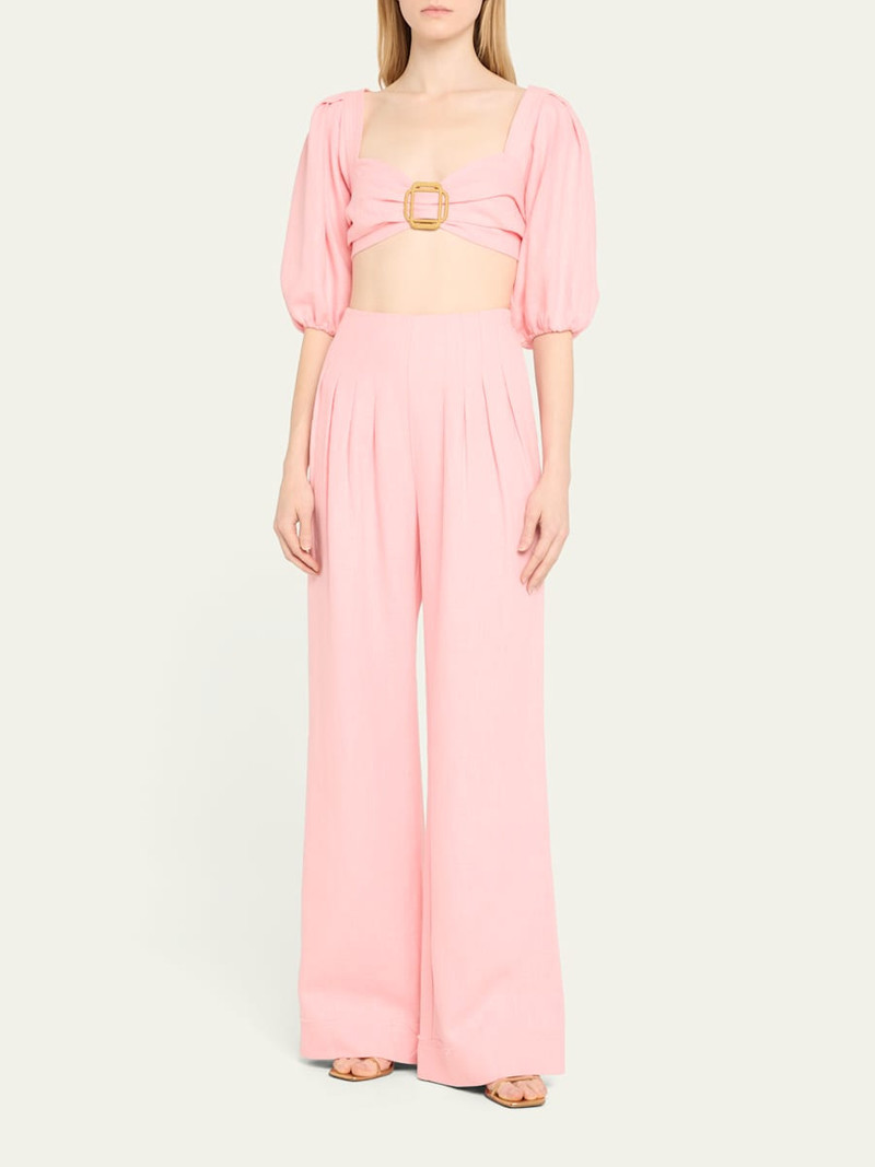 RAMY BROOK Kelsey Balloon-Sleeve Cropped Blouse outlook