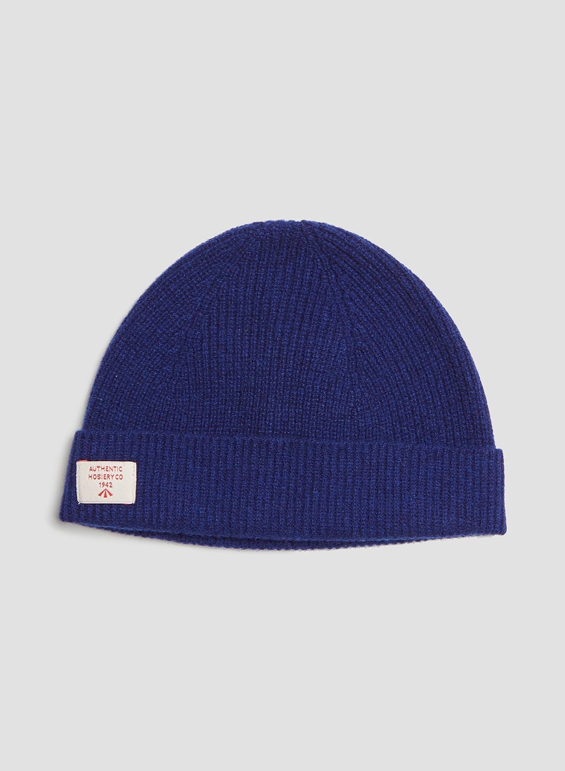 Lambswool Beanie in Cobalt Blue - 1